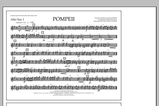Product picture to: Pompeii - Alto Sax 1