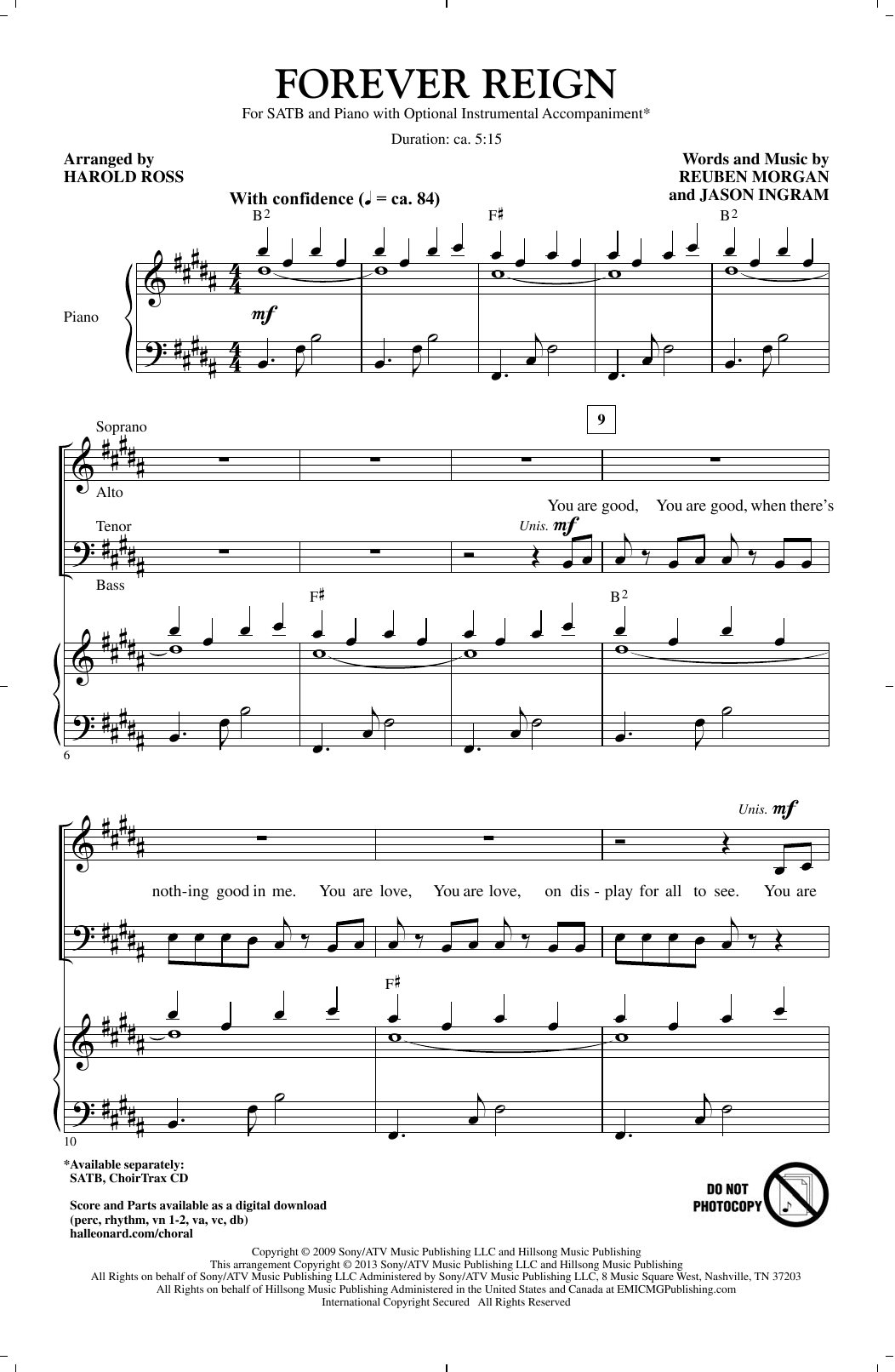Product gallery: Page 1 of 1 Forever Reign (arr. Harold Ross), Hillsong United
