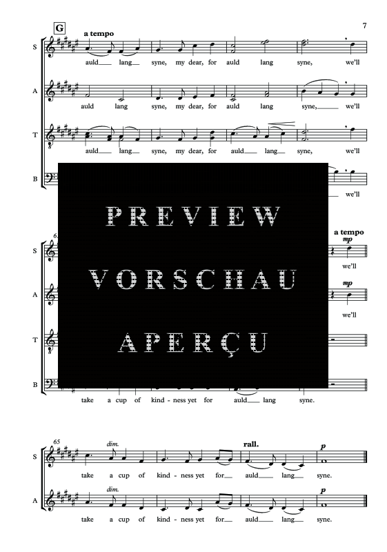 Produktgalerie: Seite 10 von 11 Auld Lang Syne, , Sopran Solo und Gemischter Chor