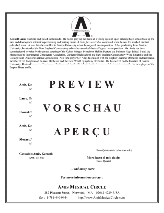 Produktgalerie: Seite 16 von 21 Mid-Atlantic Fanfare , , (Doppel-Blechbläserquintett)