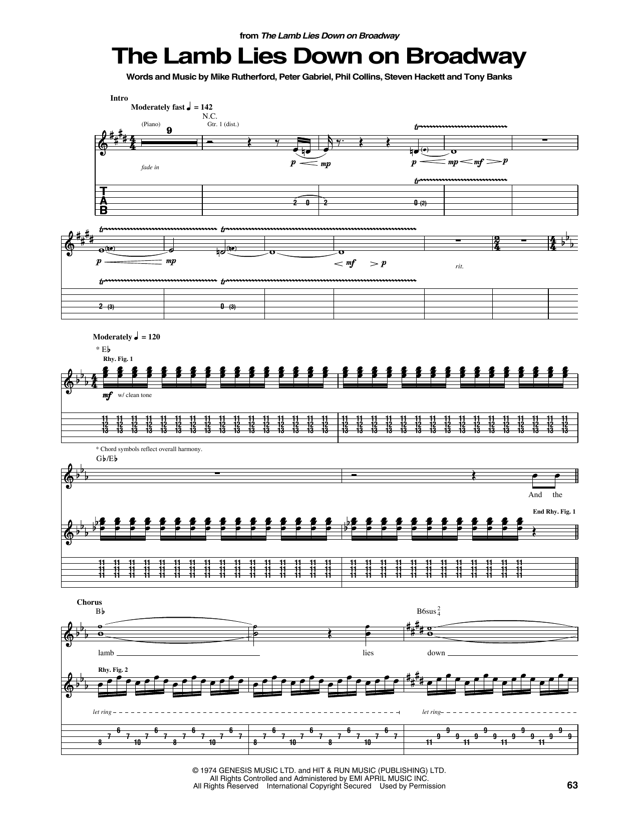 Produktgalerie: Seite 1 von 1 The Lamb Lies Down On Broadway, Genesis, Gitarre