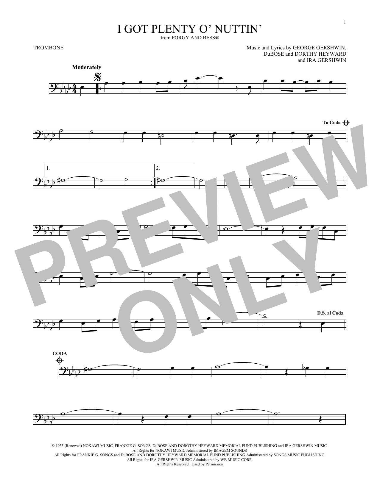 Product gallery: Page 1 of 1 I Got Plenty O' Nuttin', Ira Gershwin
