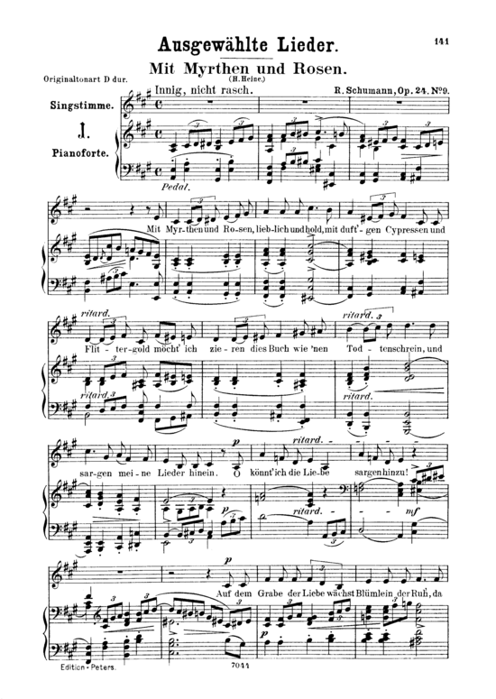 Product picture to: Mit Myrthen und Rosen Op.24 No.9Robert Schumann