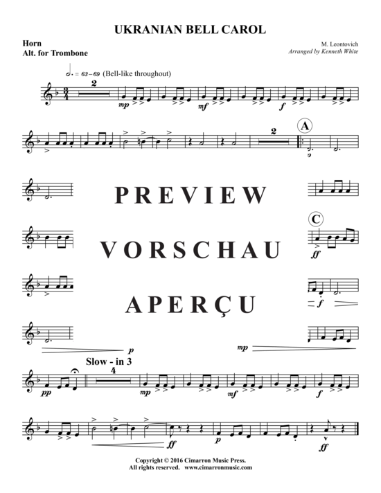 Produktgalerie: Seite 9 von 11 Ukranian Bell Carol , , (Blechbläserquartett)
