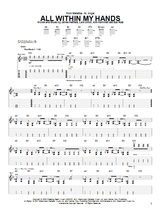 Produktgalerie: Seite 1 von 1 All Within My Hands, Metallica, Gitarre