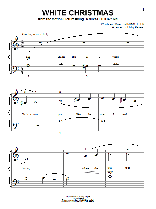 Product gallery: Page 1 of 1 White Christmas (arr. Phillip Keveren), Irving Berlin