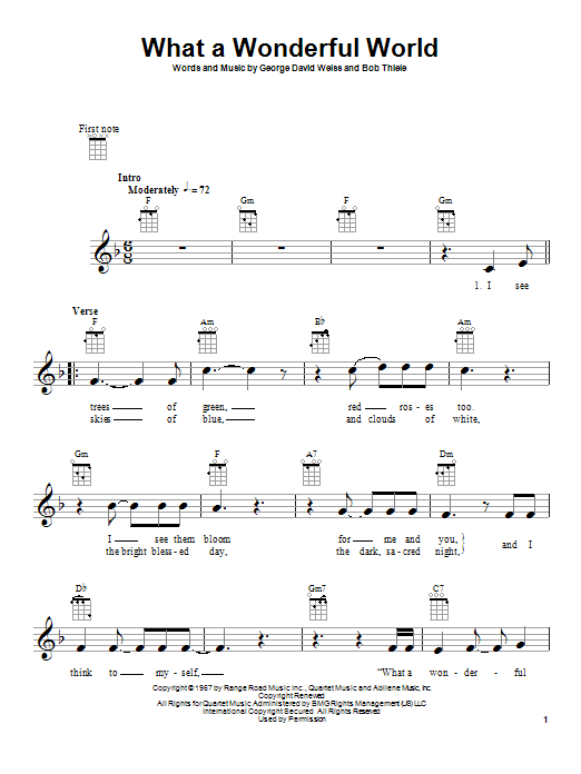 Product gallery: Page 1 of 1 What A Wonderful World, Louis Armstrong