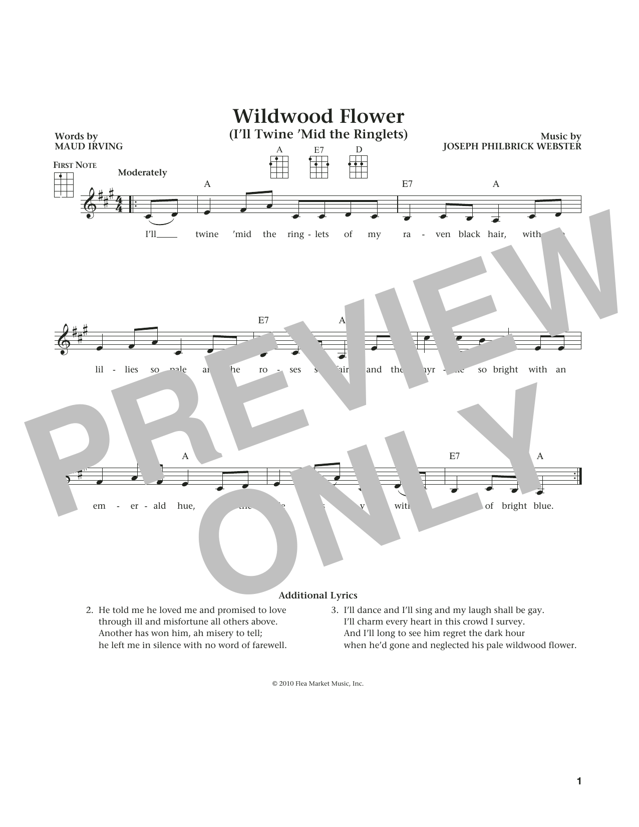 Product gallery: Page 1 of 1 Wildwood Flower (from The Daily Ukulele) (arr. Liz and Jim Beloff), Traditional