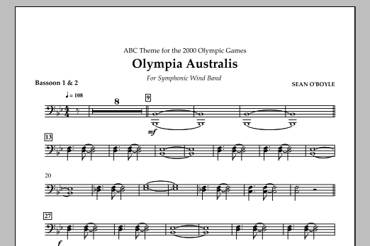 Produktbild zu:  Olympia Australis (Symphonic Wind Band) - Bassoon 1,2 - 