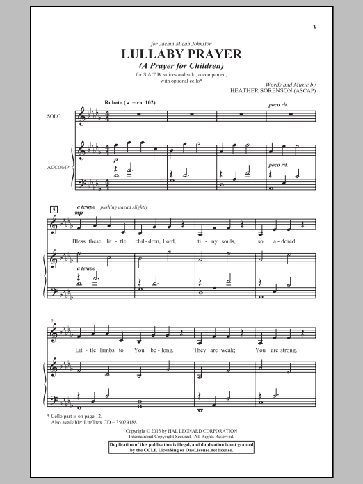 Product picture to: Lullaby Prayer (A Prayer For Children)
