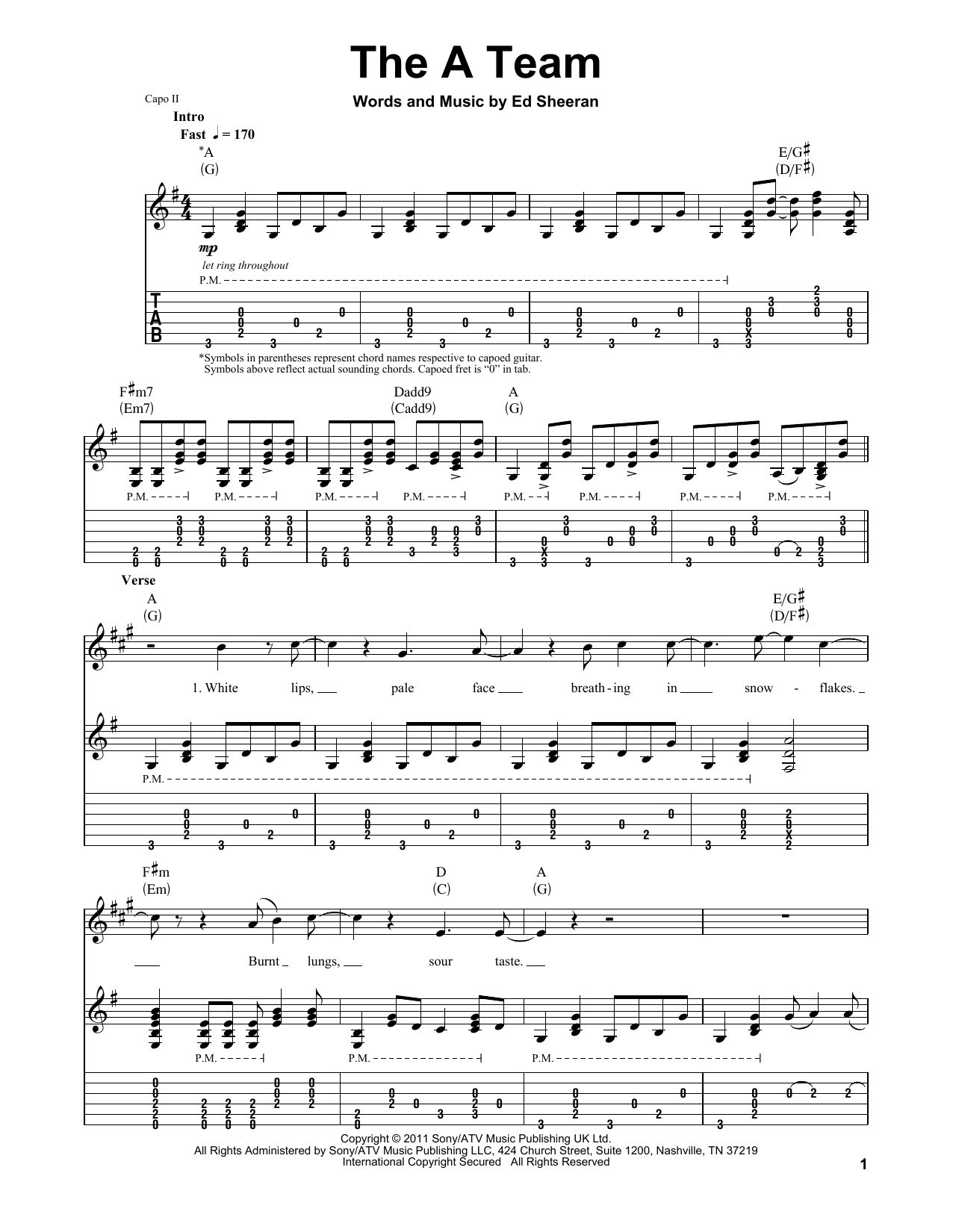 Product picture to:  The A Team - Ed Sheeran