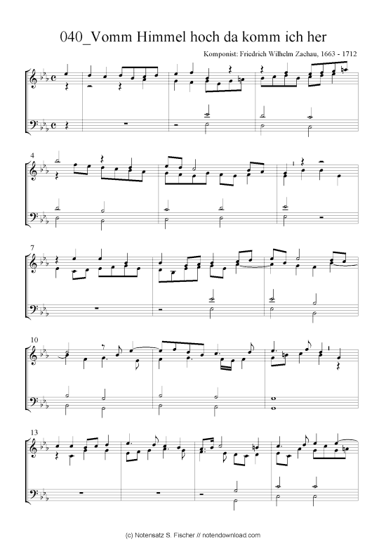 gallery: Vomm Himmel hoch da komm ich her , , (Quartett in C)