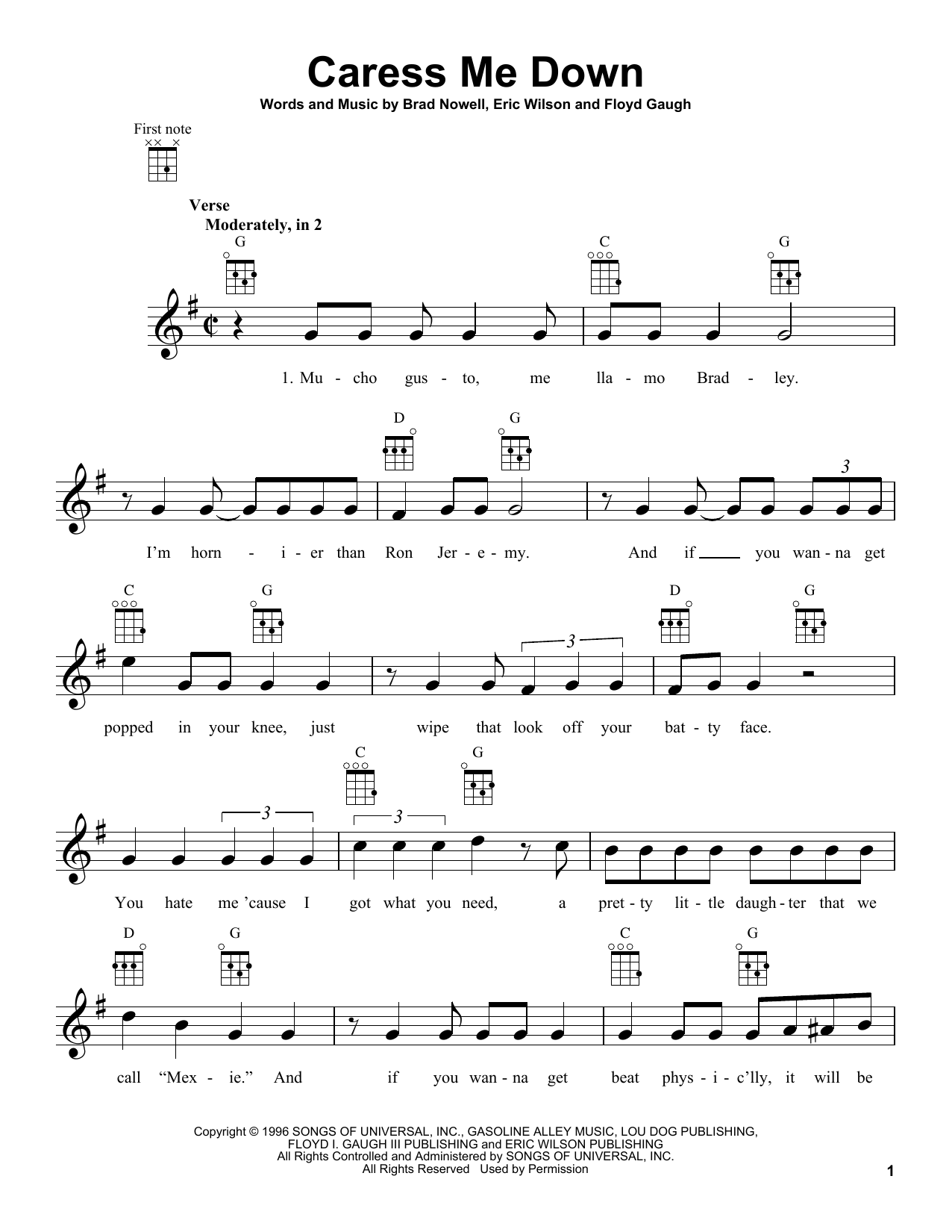 Produktgalerie: Seite 1 von 1 Caress Me Down, Sublime, Ukulele