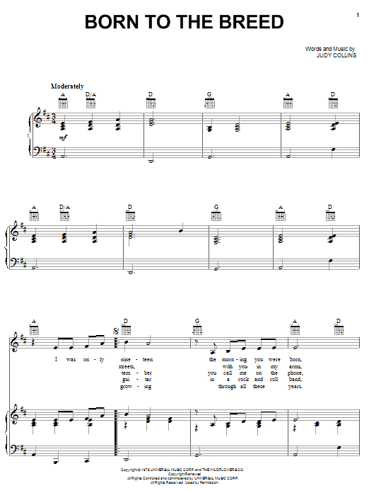 Product picture to:  Born To The Breed - Judy Collins