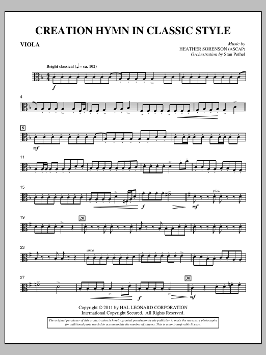 Product picture to: Creation Hymn In Classic Style - Viola