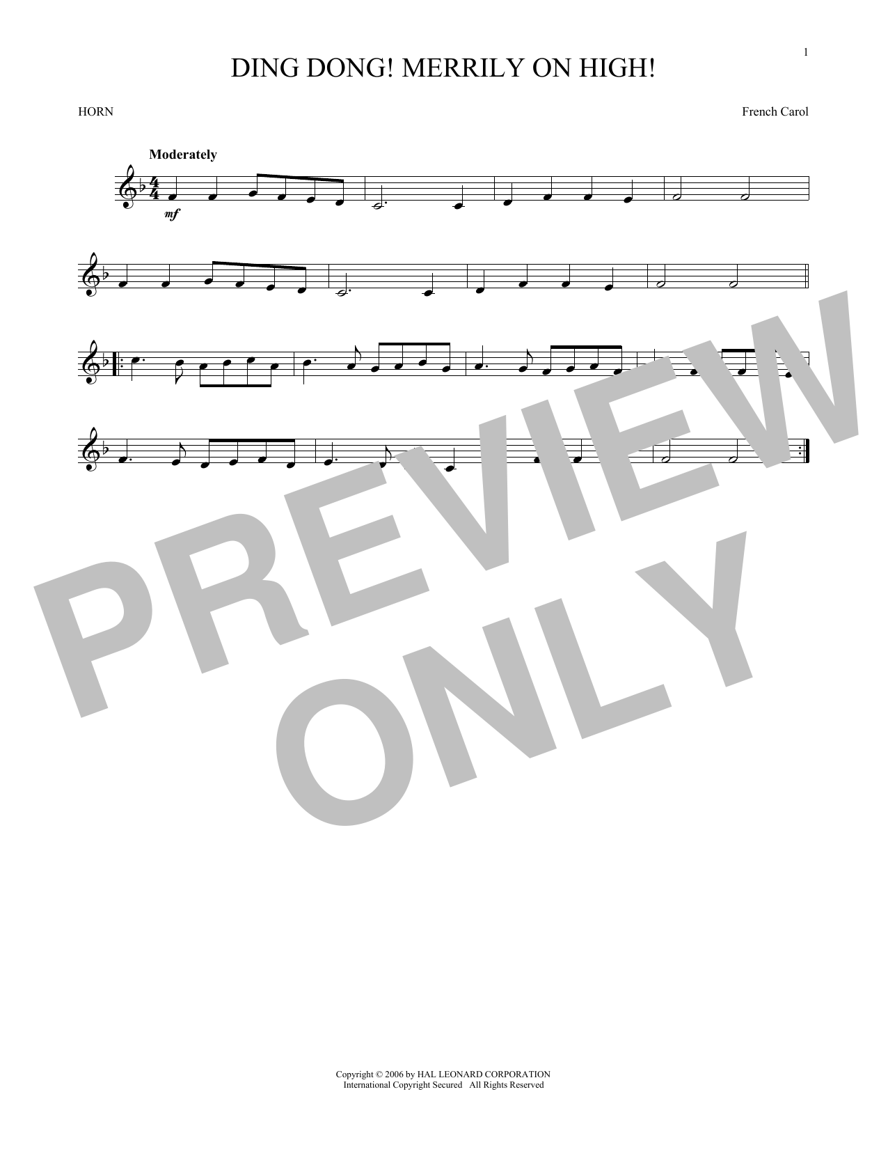 Produktgalerie: Seite 1 von 1 Ding Dong! Merrily On High!, French Carol, Horn