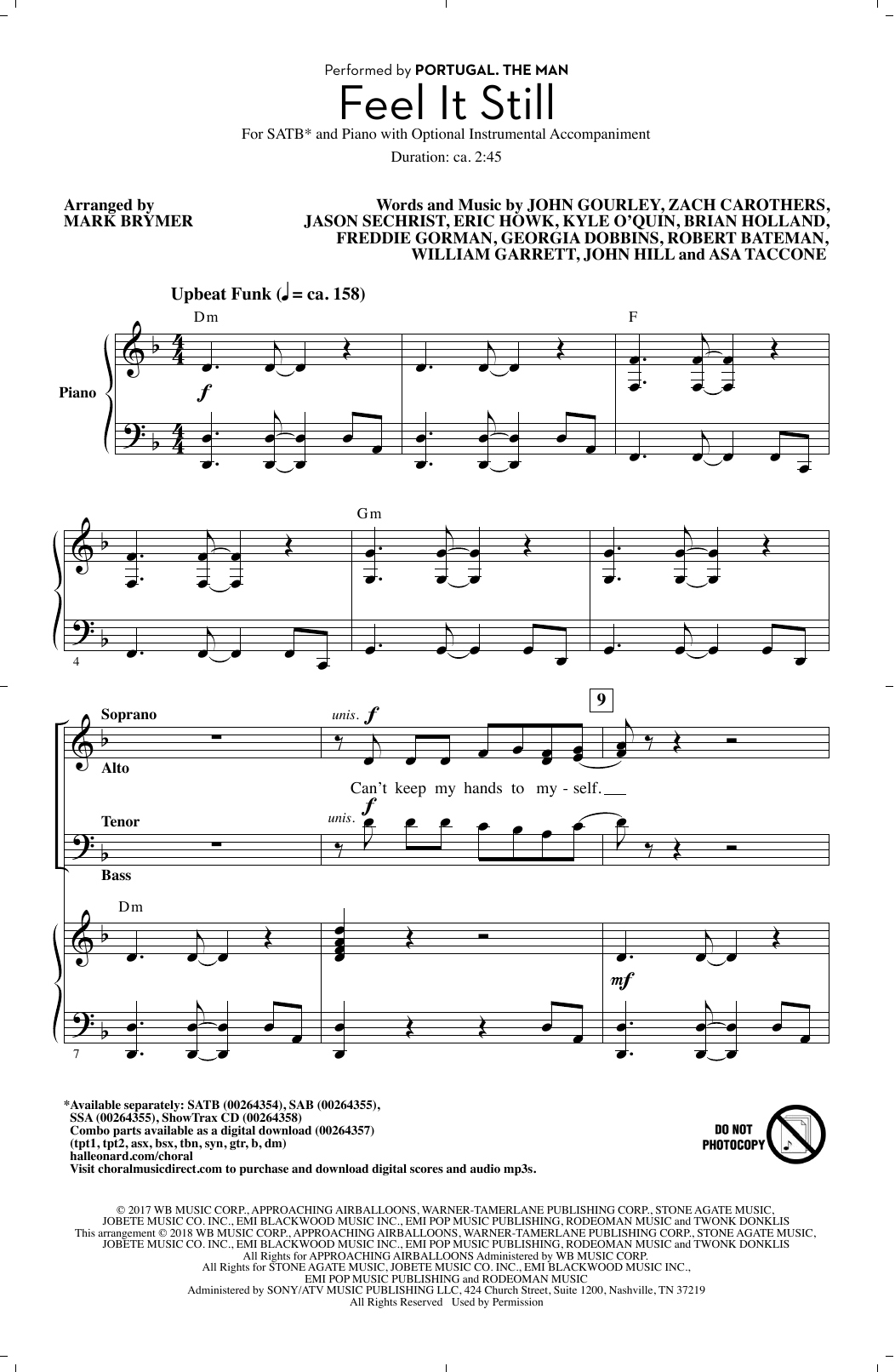 Produktgalerie: Seite 1 von 1 Feel It Still, Mark Brymer, Chor