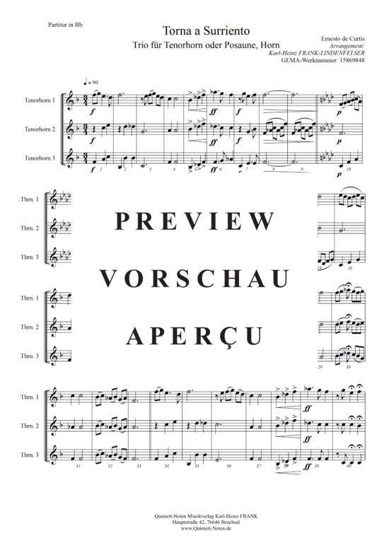 gallery: Torna a surriento , , (Tenorhorn/Posaunen/Horn Trio)