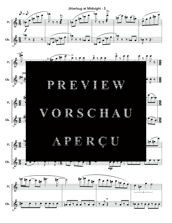 Product gallery: Page 9 of 11 Jitterbug at Midnight, , (woodwind duet flute and oboe)