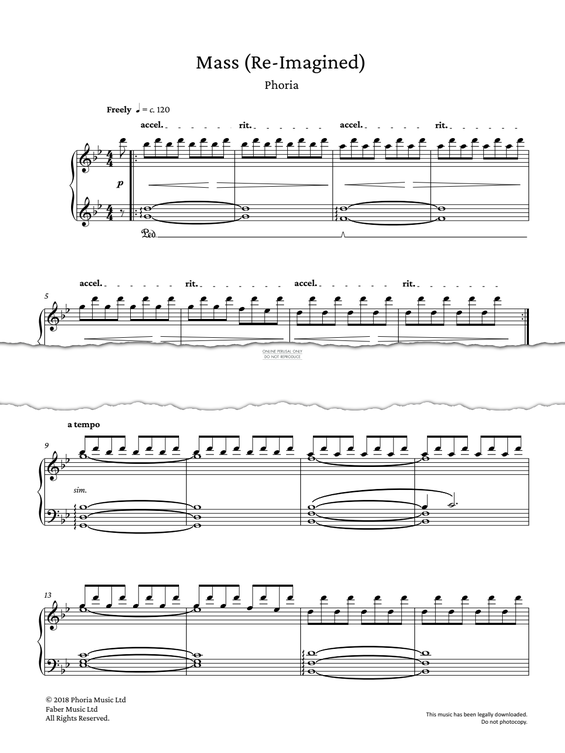 Produktgalerie: Seite 1 von 1 Mass (Re-Imagined), Phoria, Klavier