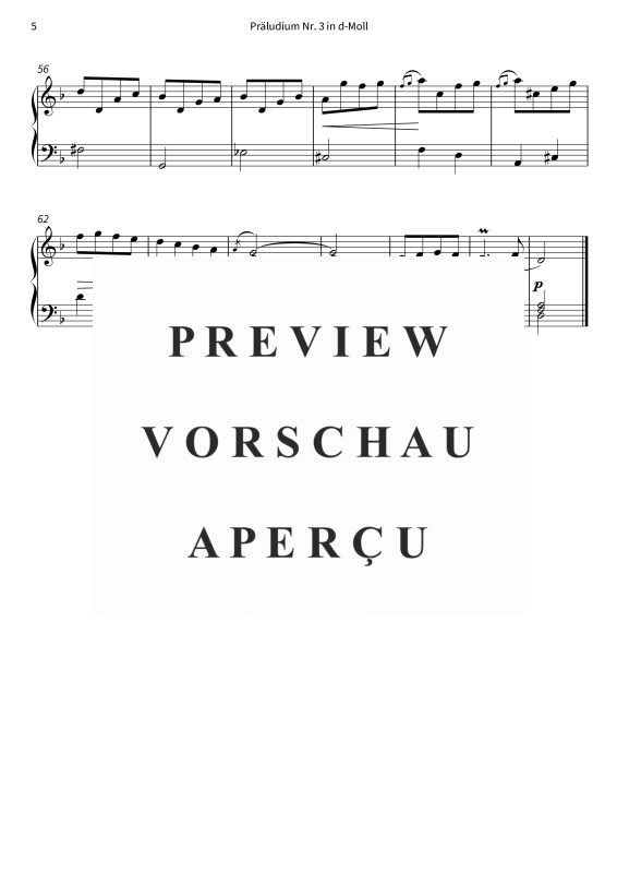 Produktgalerie: Seite 7 von 7 Präludium Nr. 3 in d-Moll, , Klavier Solo