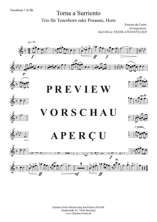 gallery: Torna a surriento , , (Tenorhorn/Posaunen/Horn Trio)