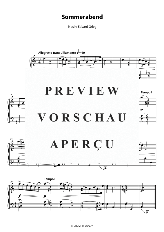 Produktgalerie: Seite 4 von 4 Sommerabend - vereinfachte Fassung, , Klavier Solo