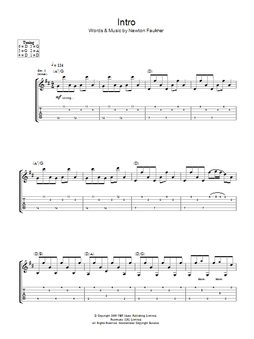 Product gallery: Page 1 of 1 Intro, Newton Faulkner