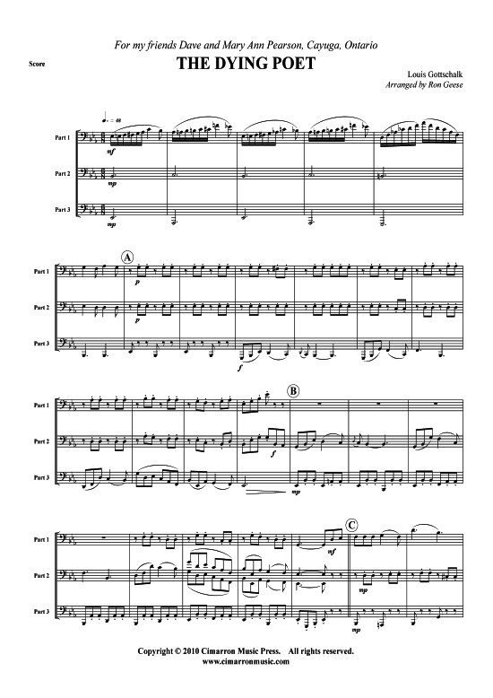 Product picture to: The Dying Poet Louis Gottschalk