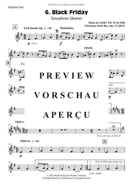 gallery: Black Friday , , (Saxophon Quartett SATB)