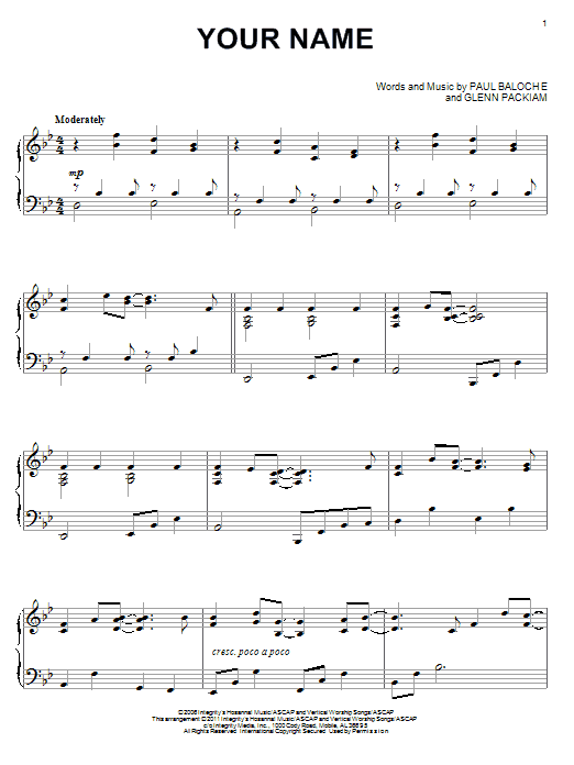 Product gallery: Page 1 of 1 Your Name, Paul Baloche