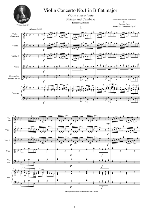 Produktbild zu: Concerto No.1 in B-Dur Op.9Tomaso Albinoni