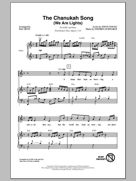 Product gallery: Page 1 of 1 The Chanukah Song (We Are Lights), Mac Huff