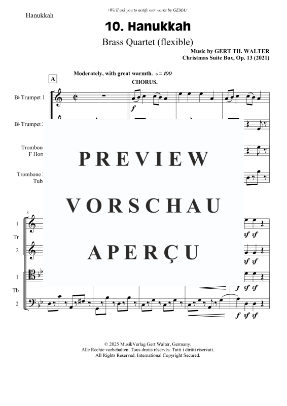 gallery: Hanukkah, , Blechbläser Quartett