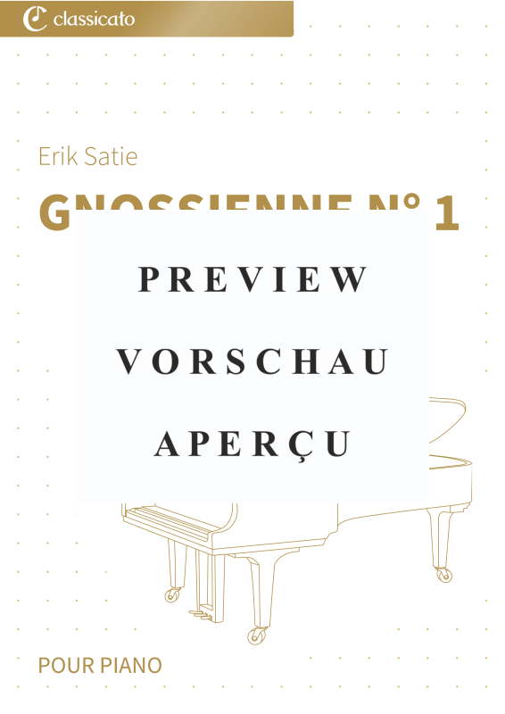 gallery: Gnossienne n° 1 - Édition pour piano facile à jouer, pour débutants et amateurs de musique classique, , Klavier Solo
