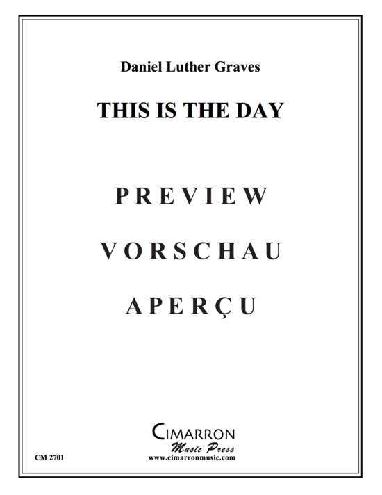 Produktgalerie: Seite 2 von 10 This is the Day , , (Holzbläserquintett)