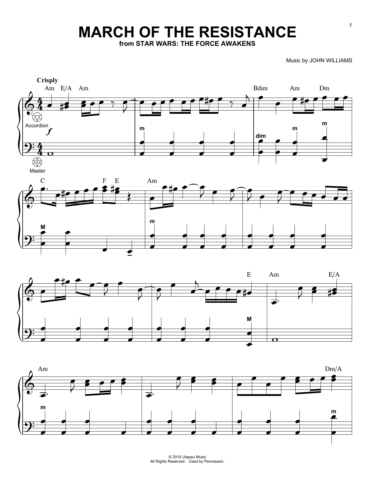 Product gallery: Page 1 of 1 March Of The Resistance, John Williams