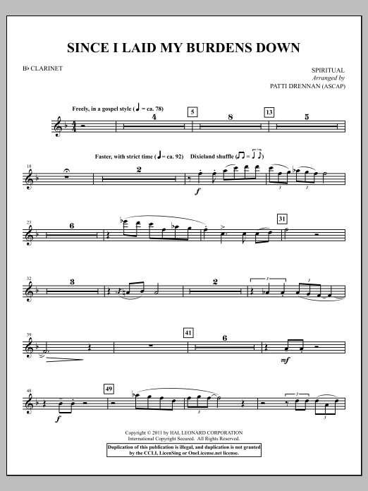 Produktbild zu: Since I Laid My Burdens Down - Clarinet