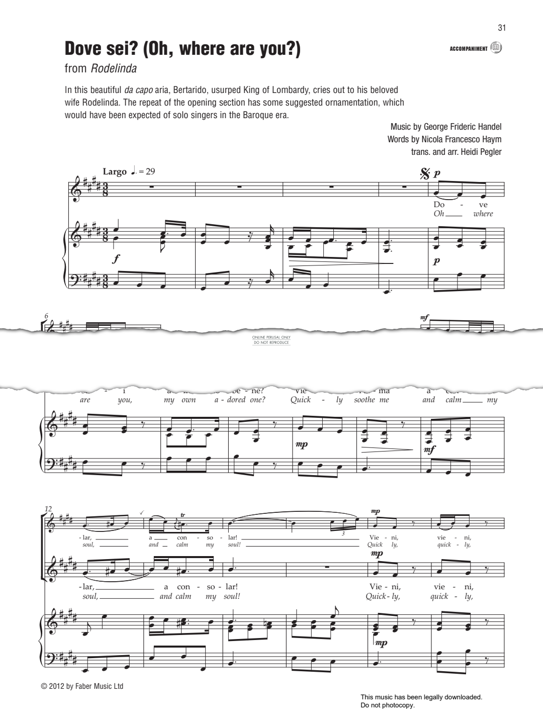 gallery: Dove sei? (Oh, where are you?) from 'Rodelinda', George Frideric Handel