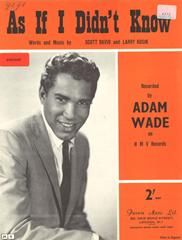 cover: As If I Didn't Know, Adam Wade