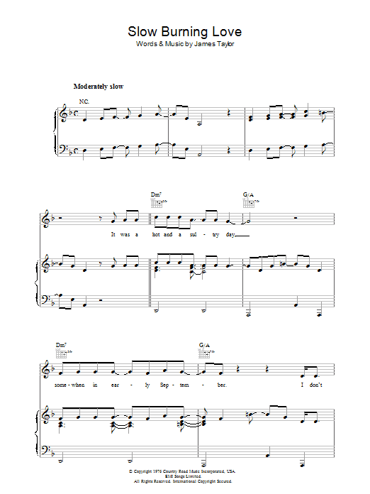 Produktgalerie: Seite 1 von 1 Slow Burning Love, James Taylor, Gesang, Gitarre, Klavier