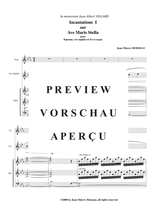 Product gallery: Page 3 of 20 Incantations I sur Ave Maris Stella , , (soprano, cor anglais + organ)