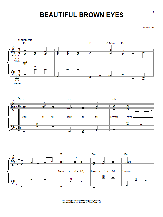 Produktgalerie: Seite 1 von 1 Beautiful Brown Eyes (arr. Gary Meisner), Traditional, Akkordeon