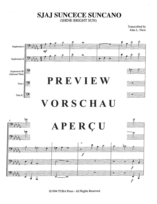 Product gallery: Page 5 of 11 Sjaj Suncese Suncano (Tuba Quintett EEE(T) , , TT)