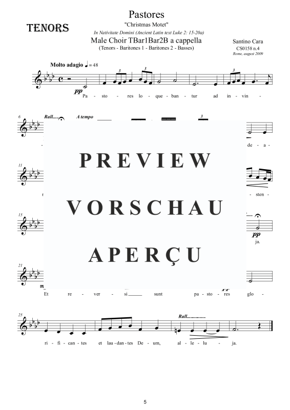 Produktgalerie: Seite 6 von 9 Pastores - Christmas Motet, , Männerchor