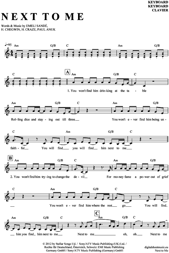 Product picture to: Next to me Emeli Sande