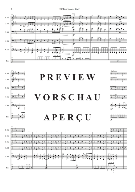 Produktgalerie: Seite 3 von 21 Off-Beat Number One , , (Quintett, variable Besetzung)