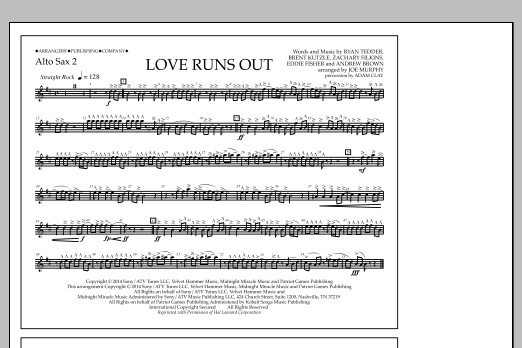 Product picture to: Love Runs Out - Alto Sax 2