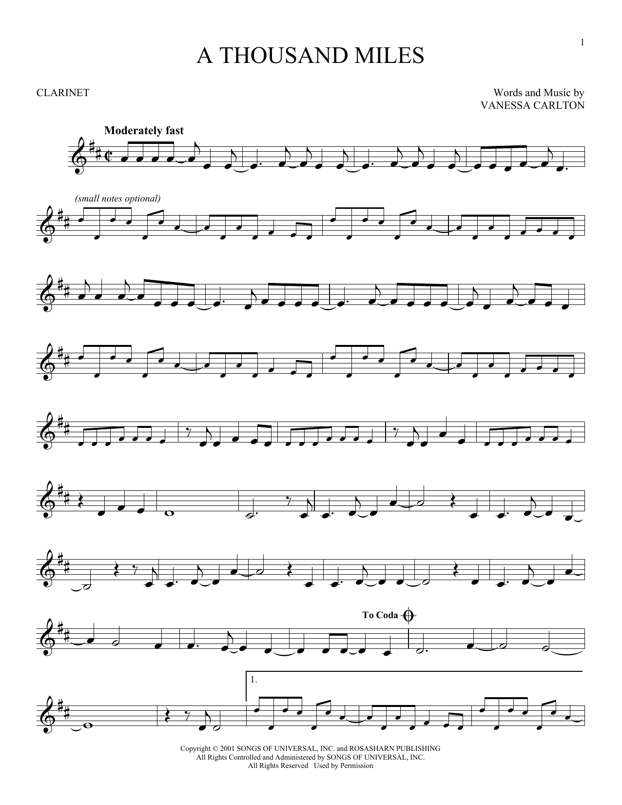 Product gallery: Page 1 of 1 A Thousand Miles, Vanessa Carlton