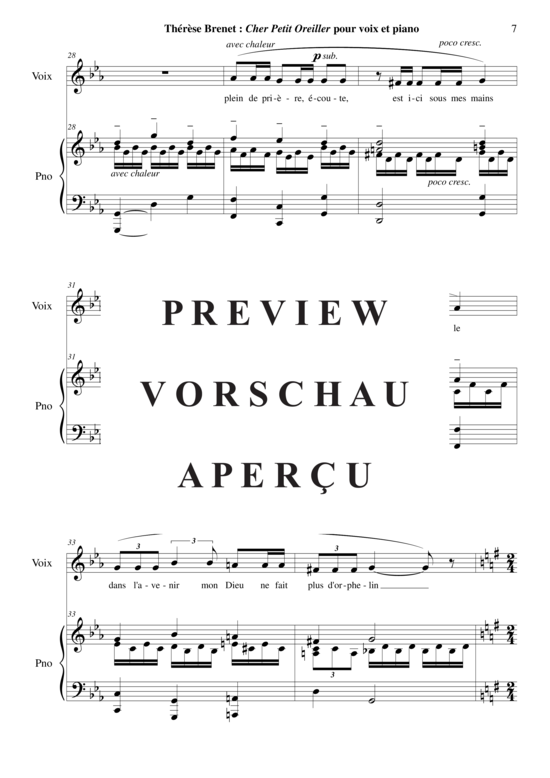 Product gallery: Page 8 of 10 Cher Petit Oreiller , , (voice + piano)